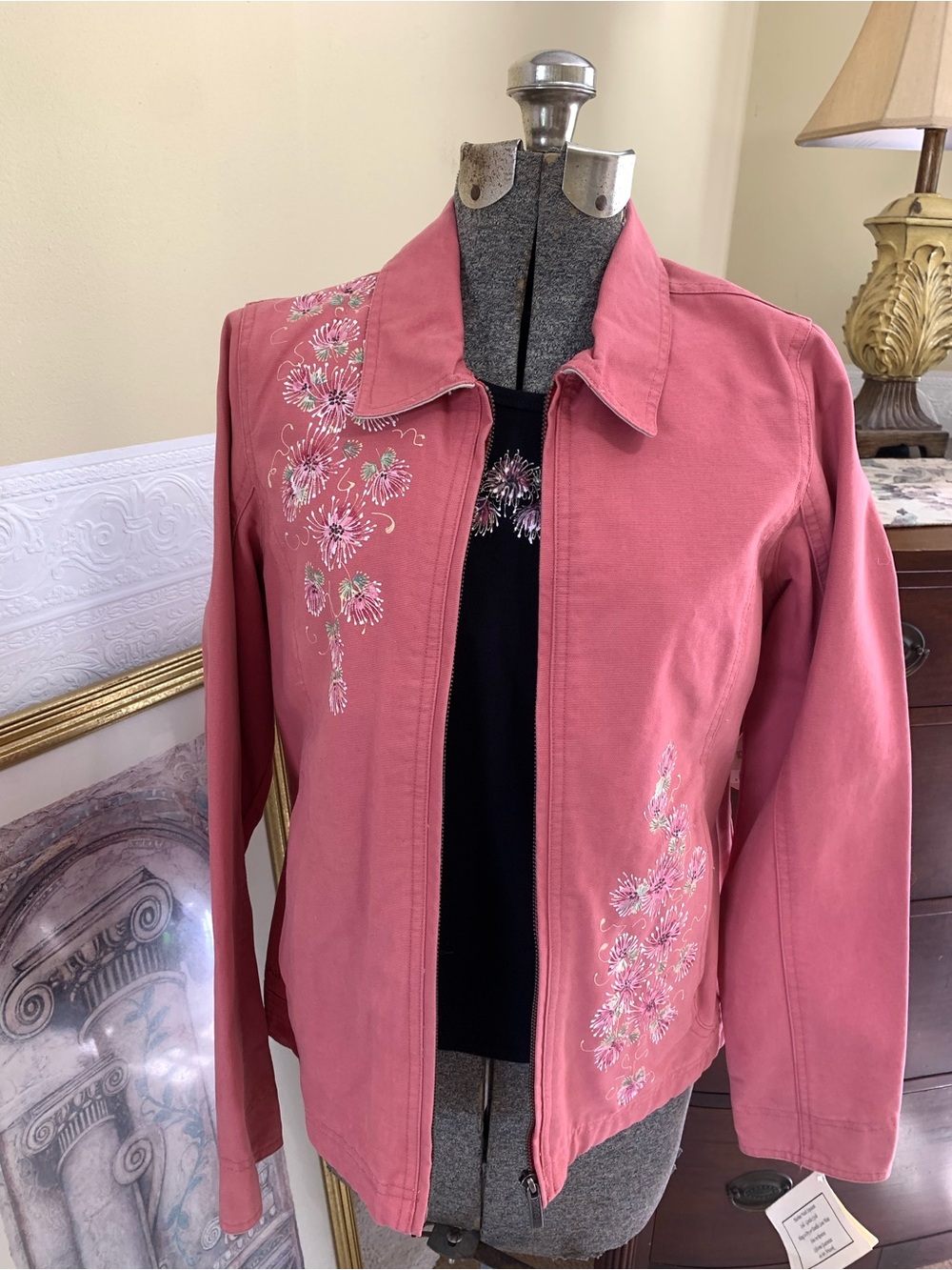 DRI DUCK For Her Canvas Jacket & Matching Floral Tee Set  Size Small NEW